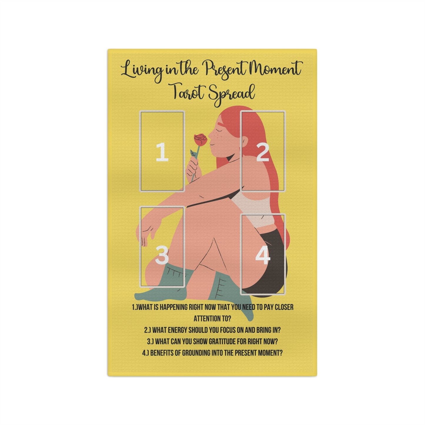 Living in the present moment Tarot Tea Towel