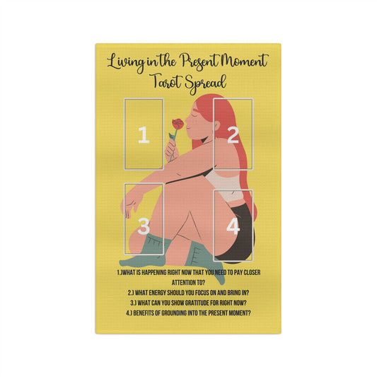 Living in the present moment Tarot Tea Towel