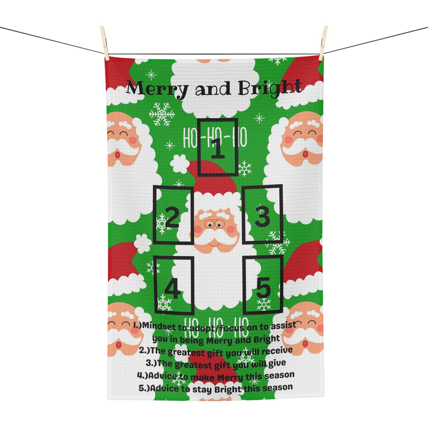 Merry and Bright Tarot Tea Towel