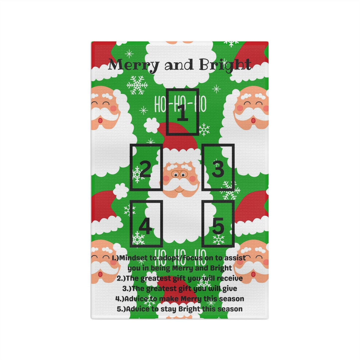 Merry and Bright Tarot Tea Towel