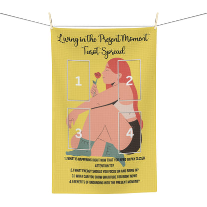 Living in the present moment Tarot Tea Towel